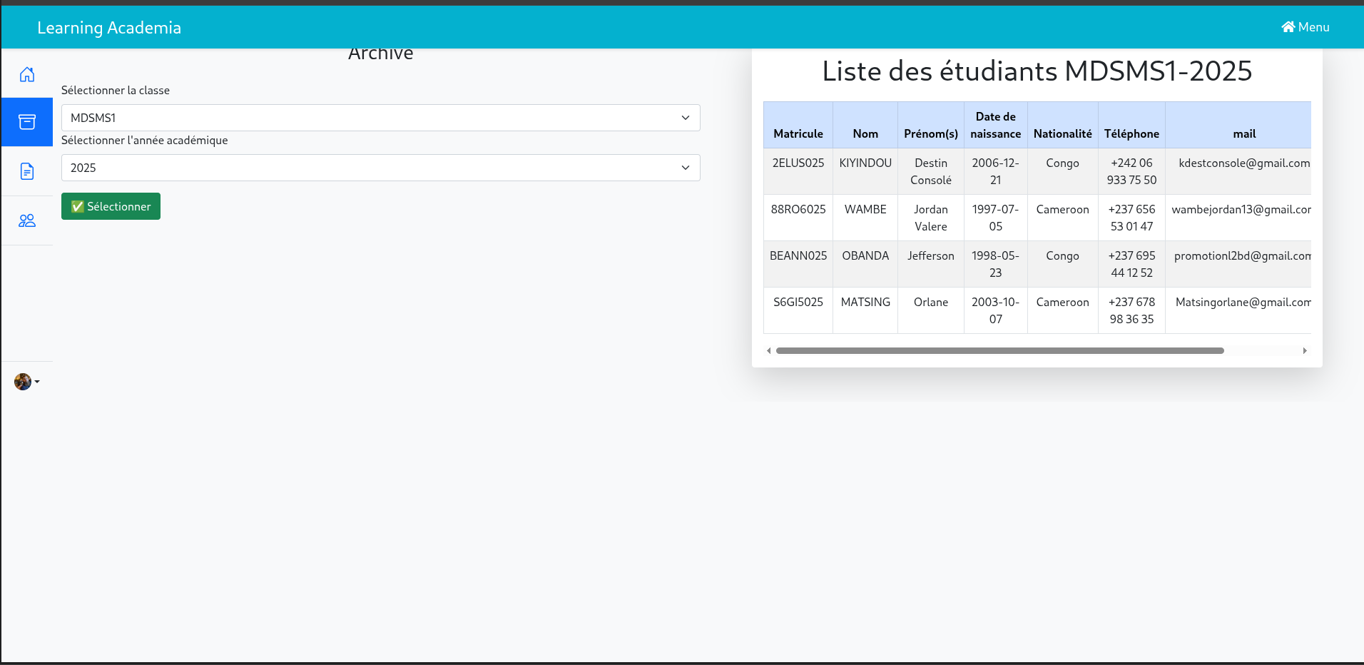 Présentation Learning Academia